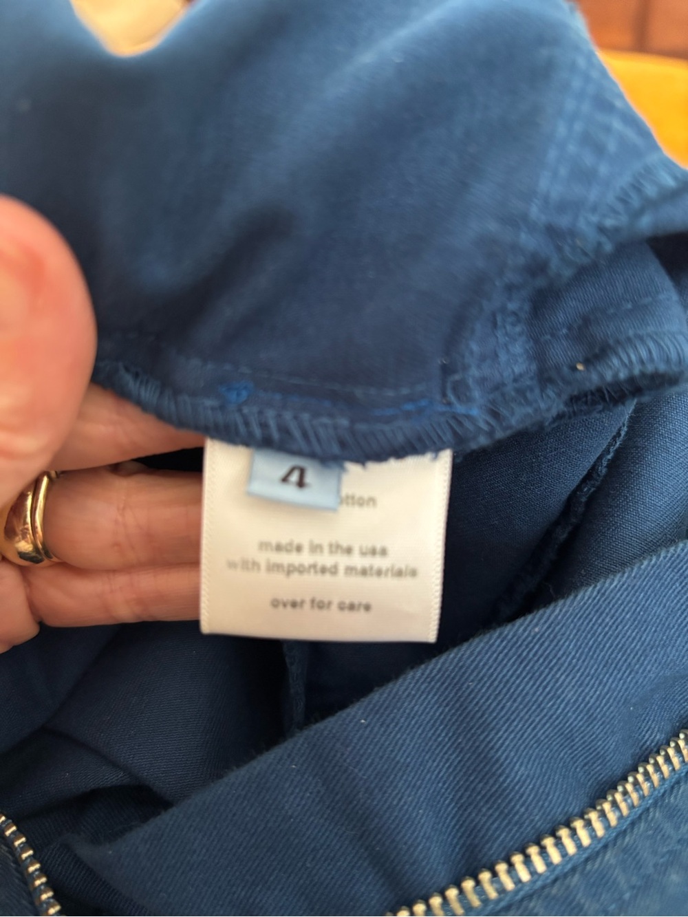 Rachel Comey Cobalt Blue  Zip-Front Short-Sleeve Jumpsuit Size 4 - Picture 9 of 9